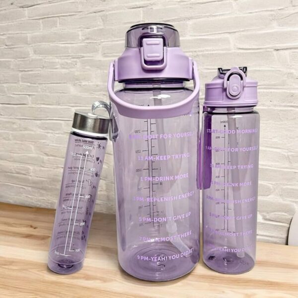 3 in 1 Transparent bottle - 2L, 1L, 0.5L