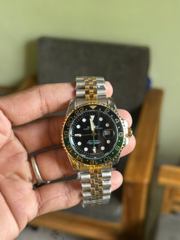 ROLEX ( GREEN + BLACK COMBINATION WATCH )
