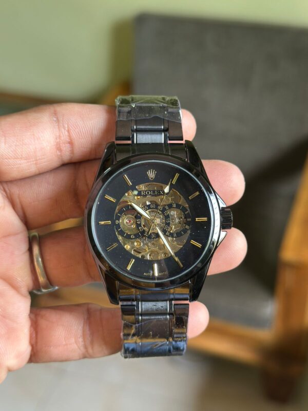 ROLEX ( AUTOMATIC BLACK WATCH )